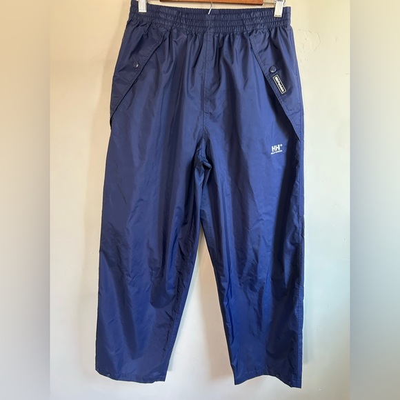 ▶️ HELLY HANSEN HH Waterproof pPants Blue nylon sz M adult Packable Outdoor - Picture 14 of 14